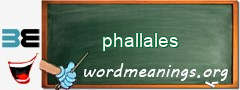 WordMeaning blackboard for phallales